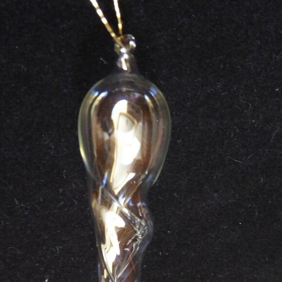 NEW 6” VINTAGE CHRISTMAS BLOWN CLEAR GLASS TWISTING ICICLE ORNAMENT LOT OF 10 - Picture 5 of 12